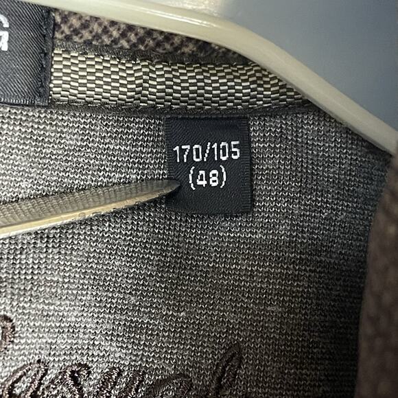 Luka Dilong‎ Pullover Mens 48 Gray 1/4 Zip Mock Neck Knit Long Sleeve Stretch - Picture 4 of 13